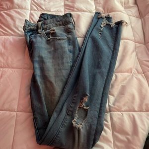 american eagle skinny jeans, size 000!